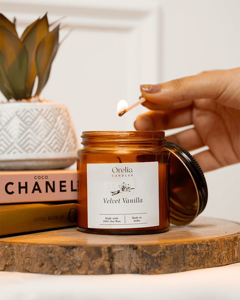 Amber Jar Velvet Vanilla Candle
