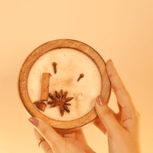 Wooden Tub Candle